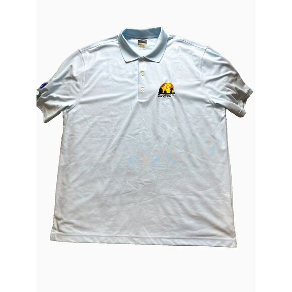 Greg Norman Shirt Adult 2XL XXL Light Blue Riyadh Saudi Arabia Golf Play Dry Men - Picture 1 of 9
